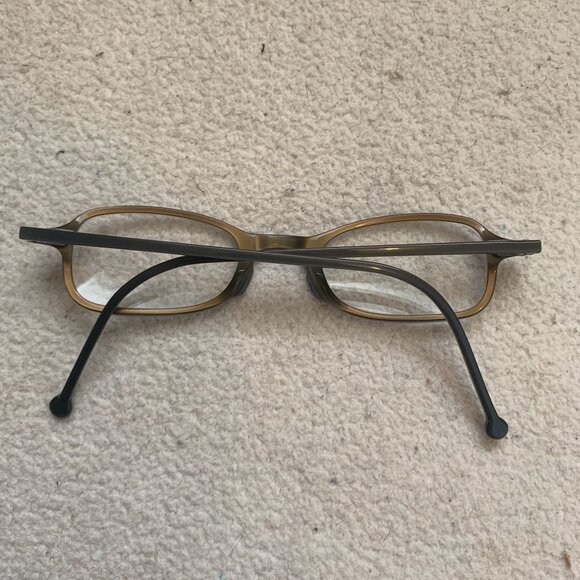 Vintage la Eyeworks Eyeglasses Frames GOBY 262 Brown Blue Rectangular Italy - Picture 2 of 10